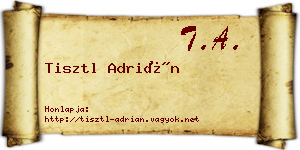 Tisztl Adrián névjegykártya