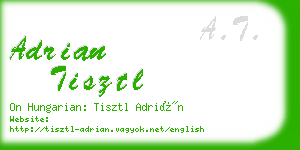 adrian tisztl business card